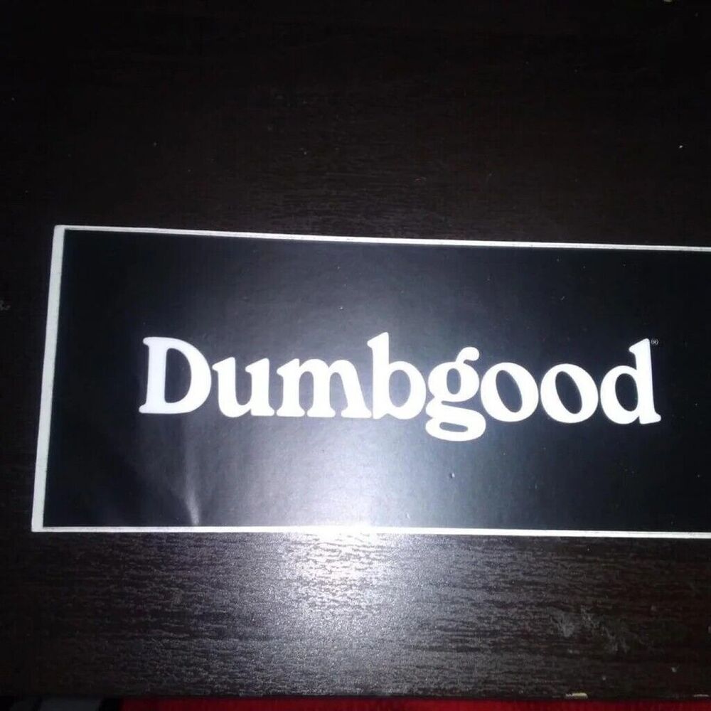 graphic logo 1990s 90s dumbgood logo Black and white sticker Box logo multi co